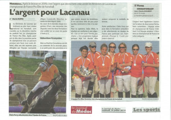 Journal du Médoc - L'argent pour Lacanau - 16 juillet 2010